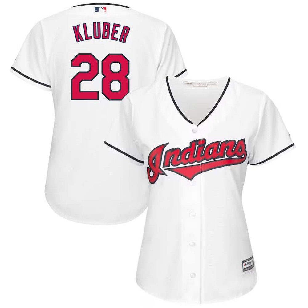 Women's Cleveland Indians Corey Kluber Replica Home Jersey - White